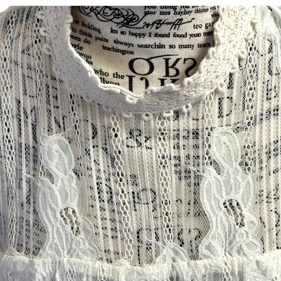 Xhilaration Cold Shoulder Top Victorian Style Lace & Embroidered Plus Size XXL - Picture 11 of 16